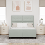 Casa si Gradina - Mobilier - Paturi si accesorii - Paturi - Cadru de pat, gri deschis, 140x200 cm, catifea - Infinity.ro