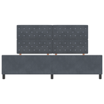 Casa si Gradina - Mobilier - Paturi si accesorii - Paturi - Cadru de pat, gri inchis, 200x200 cm, catifea - Infinity.ro