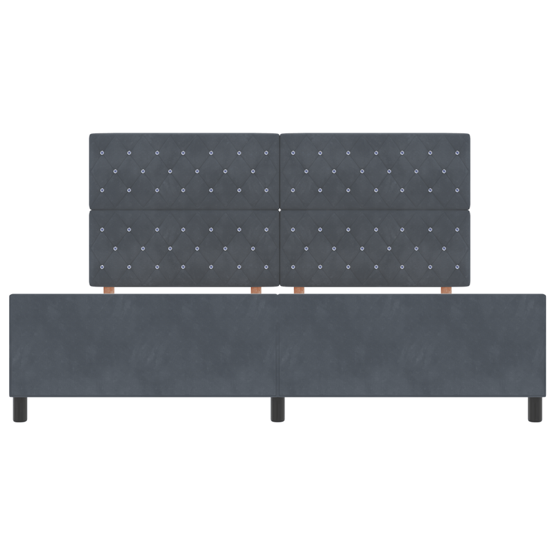 Casa si Gradina - Mobilier - Paturi si accesorii - Paturi - Cadru de pat, gri inchis, 200x200 cm, catifea - Infinity.ro