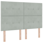 Casa si Gradina - Mobilier - Paturi si accesorii - Paturi - Cadru de pat, gri deschis, 140x200 cm, catifea - Infinity.ro