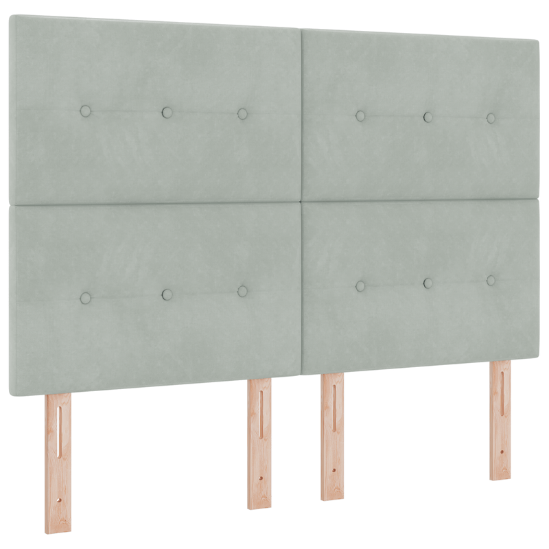 Casa si Gradina - Mobilier - Paturi si accesorii - Paturi - Cadru de pat, gri deschis, 140x200 cm, catifea - Infinity.ro