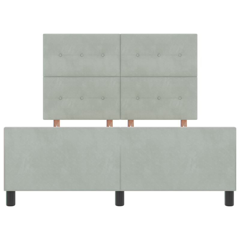 Casa si Gradina - Mobilier - Paturi si accesorii - Paturi - Cadru de pat, gri deschis, 140x200 cm, catifea - Infinity.ro