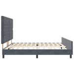 Casa si Gradina - Mobilier - Paturi si accesorii - Paturi - Cadru de pat, gri inchis, 200x200 cm, catifea - Infinity.ro
