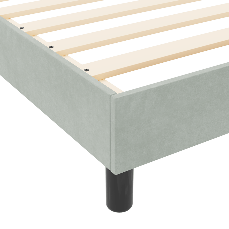 Casa si Gradina - Mobilier - Paturi si accesorii - Paturi - Cadru de pat, gri deschis, 140x200 cm, catifea - Infinity.ro