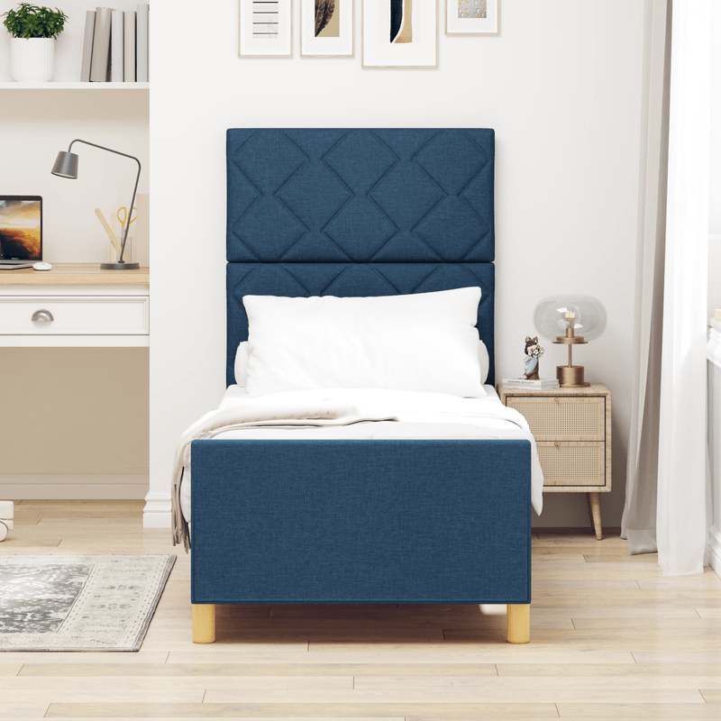 Casa si Gradina - Mobilier - Paturi si accesorii - Paturi - Cadru de pat, albastru, 80x200 cm, textil - Infinity.ro