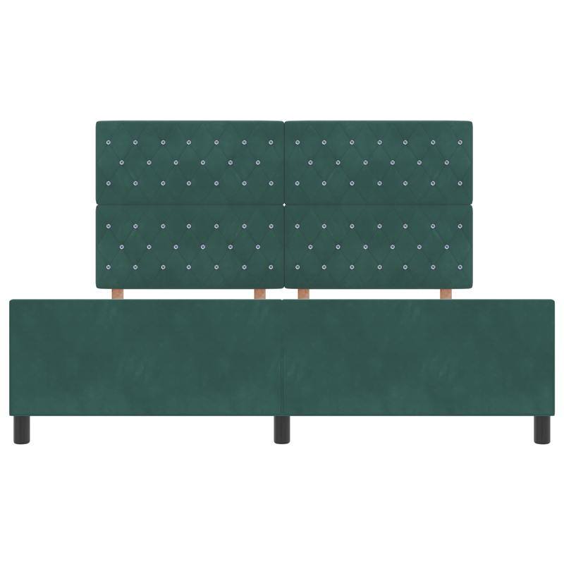 Casa si Gradina - Mobilier - Paturi si accesorii - Paturi - Cadru de pat, verde inchis, 180x200 cm, catifea - Infinity.ro