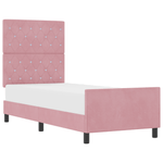 Casa si Gradina - Mobilier - Paturi si accesorii - Paturi - Cadru de pat, roz, 80x200 cm, catifea - Infinity.ro
