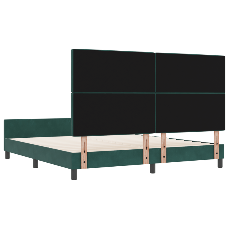 Casa si Gradina - Mobilier - Paturi si accesorii - Paturi - Cadru de pat, verde inchis, 180x200 cm, catifea - Infinity.ro