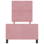 Casa si Gradina - Mobilier - Paturi si accesorii - Paturi - Cadru de pat, roz, 80x200 cm, catifea - Infinity.ro