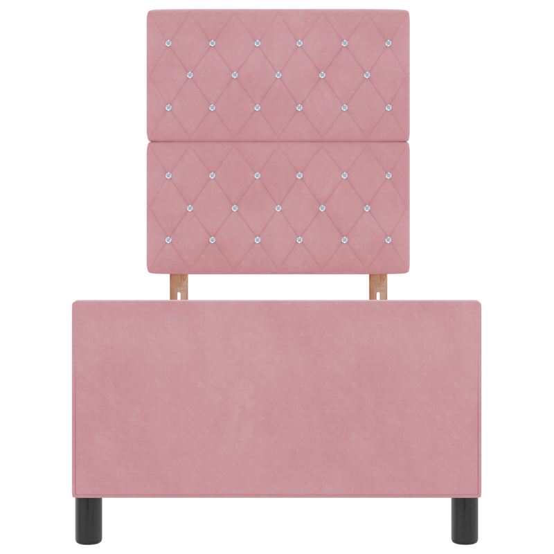 Casa si Gradina - Mobilier - Paturi si accesorii - Paturi - Cadru de pat, roz, 80x200 cm, catifea - Infinity.ro