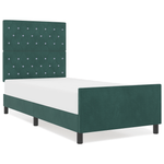 Casa si Gradina - Mobilier - Paturi si accesorii - Paturi - Cadru de pat, verde inchis, 90x190 cm, catifea - Infinity.ro