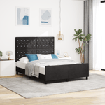 Casa si Gradina - Mobilier - Paturi si accesorii - Paturi - Cadru de pat, negru, 140x200 cm, catifea - Infinity.ro