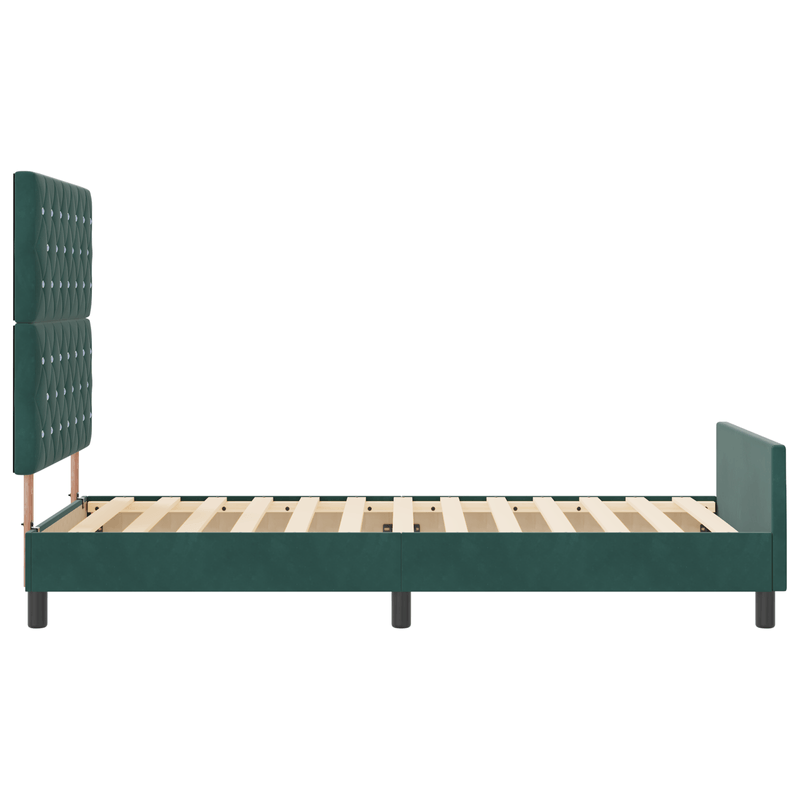 Casa si Gradina - Mobilier - Paturi si accesorii - Paturi - Cadru de pat, verde inchis, 90x190 cm, catifea - Infinity.ro