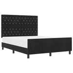 Casa si Gradina - Mobilier - Paturi si accesorii - Paturi - Cadru de pat, negru, 140x200 cm, catifea - Infinity.ro
