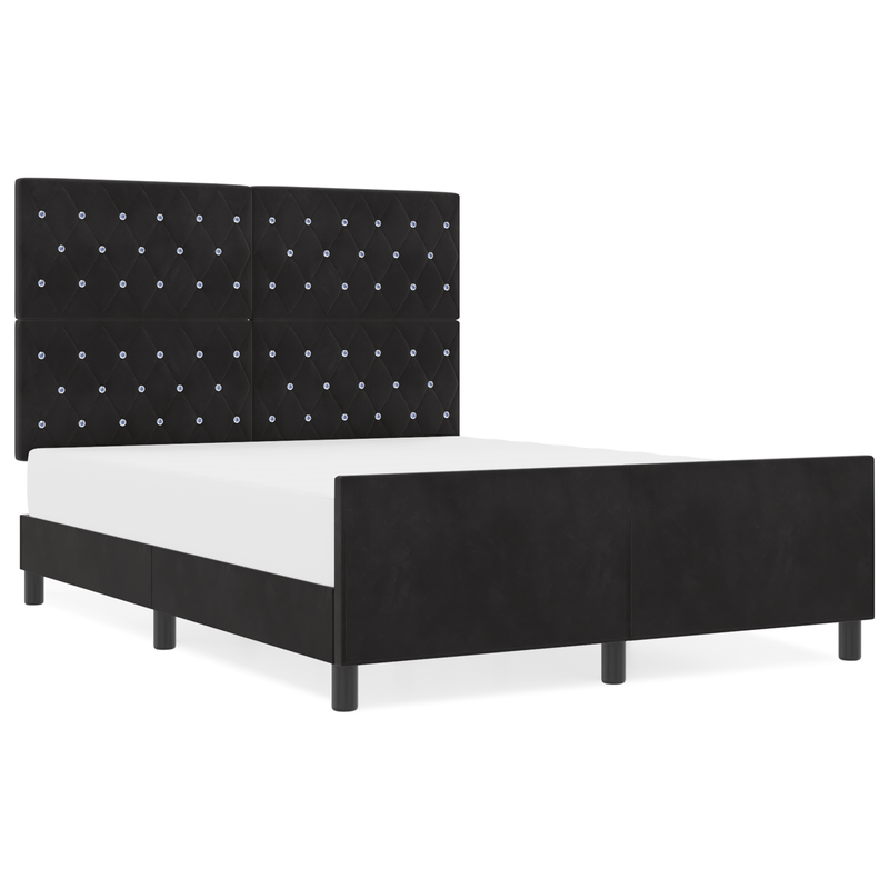 Casa si Gradina - Mobilier - Paturi si accesorii - Paturi - Cadru de pat, negru, 140x200 cm, catifea - Infinity.ro
