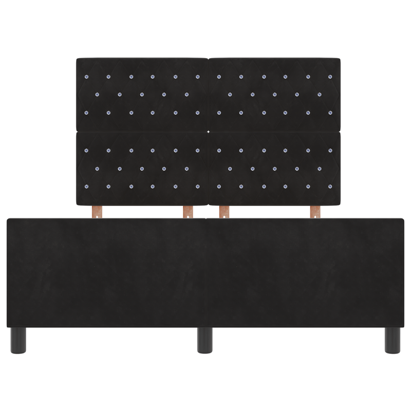 Casa si Gradina - Mobilier - Paturi si accesorii - Paturi - Cadru de pat, negru, 140x200 cm, catifea - Infinity.ro