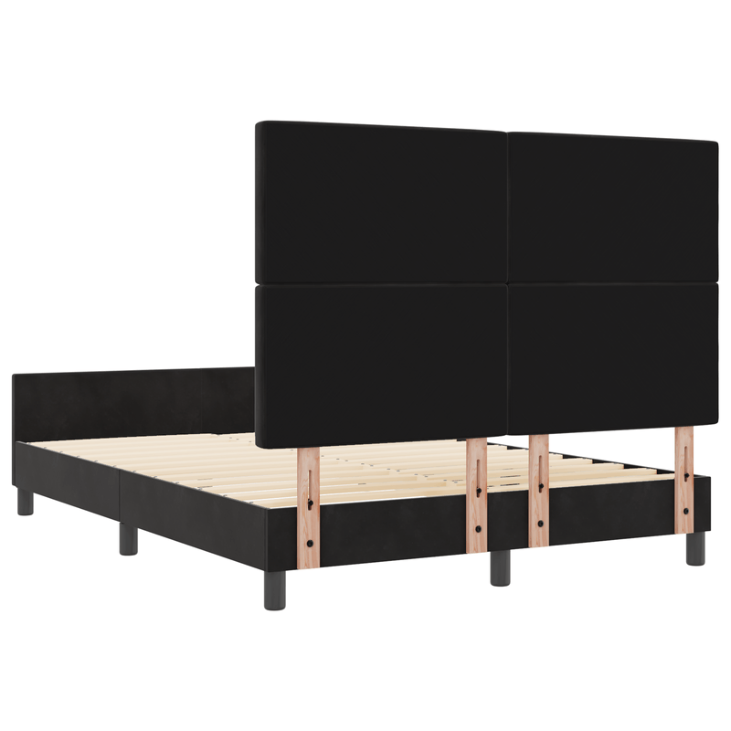 Casa si Gradina - Mobilier - Paturi si accesorii - Paturi - Cadru de pat, negru, 140x200 cm, catifea - Infinity.ro