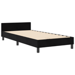 Casa si Gradina - Mobilier - Paturi si accesorii - Paturi - Cadru de pat, negru, 100x200 cm, catifea - Infinity.ro