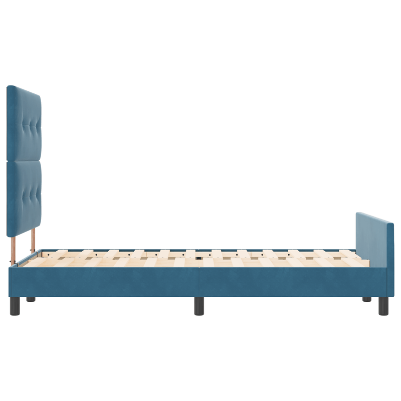 Casa si Gradina - Mobilier - Paturi si accesorii - Paturi - Cadru de pat, albastru inchis, 120x190 cm, catifea - Infinity.ro