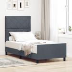 Casa si Gradina - Mobilier - Paturi si accesorii - Paturi - Cadru de pat, gri inchis, 90x200 cm, catifea - Infinity.ro