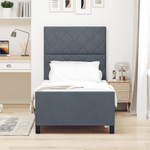Casa si Gradina - Mobilier - Paturi si accesorii - Paturi - Cadru de pat, gri inchis, 90x200 cm, catifea - Infinity.ro