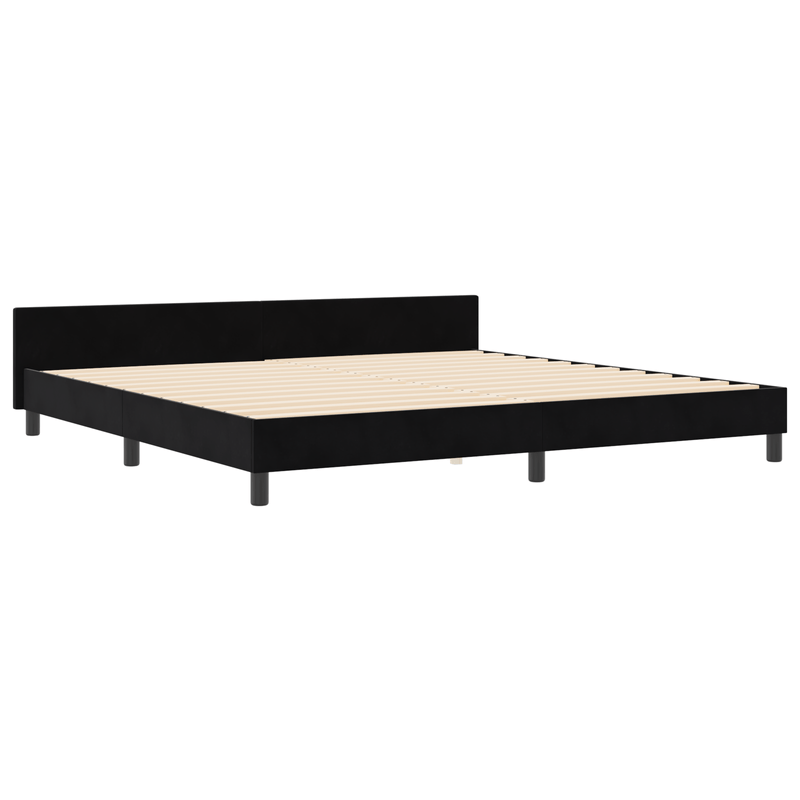 Casa si Gradina - Mobilier - Paturi si accesorii - Paturi - Cadru de pat, negru, 200x200 cm, catifea - Infinity.ro