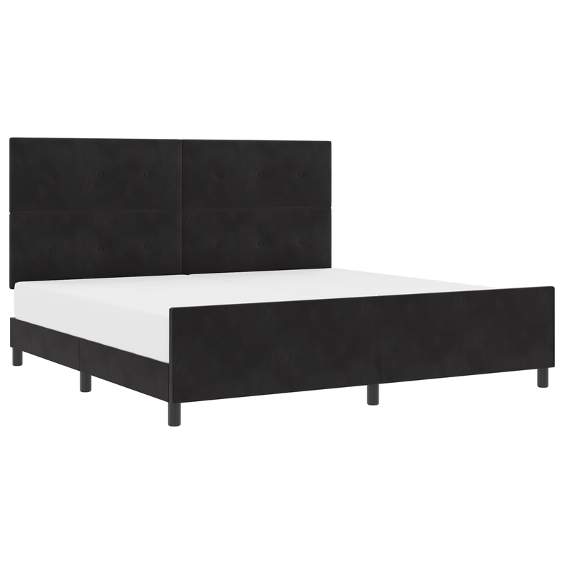 Casa si Gradina - Mobilier - Paturi si accesorii - Paturi - Cadru de pat, negru, 200x200 cm, catifea - Infinity.ro