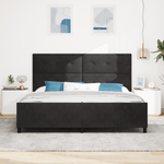 Casa si Gradina - Mobilier - Paturi si accesorii - Paturi - Cadru de pat, negru, 200x200 cm, catifea - Infinity.ro