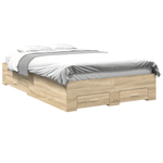 Casa si Gradina - Mobilier - Paturi si accesorii - Paturi - Cadru de pat Sonoma Oak 140x200 cm Lemn ingineresc - Infinity.ro