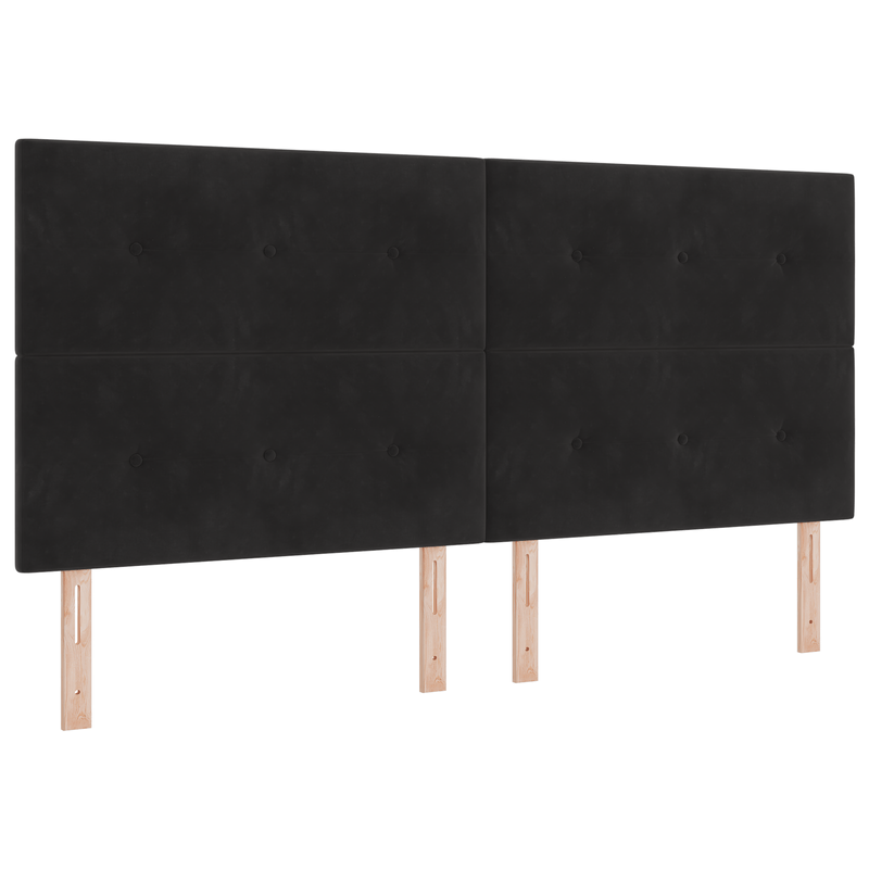 Casa si Gradina - Mobilier - Paturi si accesorii - Paturi - Cadru de pat, negru, 200x200 cm, catifea - Infinity.ro