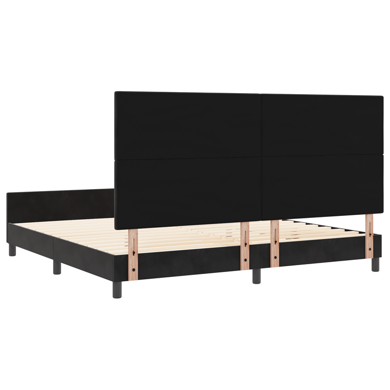Casa si Gradina - Mobilier - Paturi si accesorii - Paturi - Cadru de pat, negru, 200x200 cm, catifea - Infinity.ro