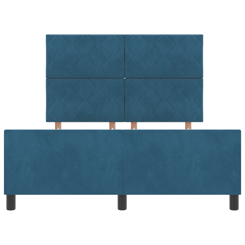 Casa si Gradina - Mobilier - Paturi si accesorii - Paturi - Cadru de pat, albastru inchis, 140x200 cm, catifea - Infinity.ro