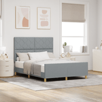 Casa si Gradina - Mobilier - Paturi si accesorii - Paturi - Cadru de pat, gri deschis, 140x200 cm, textil - Infinity.ro