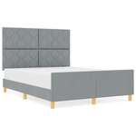 Casa si Gradina - Mobilier - Paturi si accesorii - Paturi - Cadru de pat, gri deschis, 140x200 cm, textil - Infinity.ro