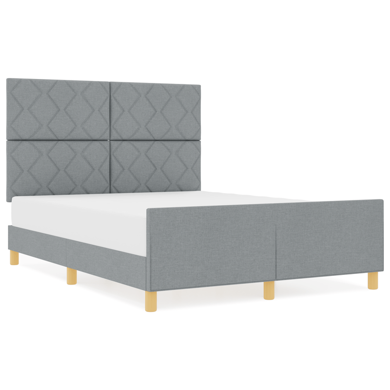 Casa si Gradina - Mobilier - Paturi si accesorii - Paturi - Cadru de pat, gri deschis, 140x200 cm, textil - Infinity.ro