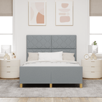 Casa si Gradina - Mobilier - Paturi si accesorii - Paturi - Cadru de pat, gri deschis, 140x200 cm, textil - Infinity.ro