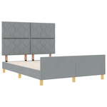 Casa si Gradina - Mobilier - Paturi si accesorii - Paturi - Cadru de pat, gri deschis, 140x200 cm, textil - Infinity.ro