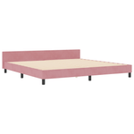 Casa si Gradina - Mobilier - Paturi si accesorii - Paturi - Cadru de pat, roz, 200x200 cm, catifea - Infinity.ro