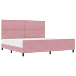 Casa si Gradina - Mobilier - Paturi si accesorii - Paturi - Cadru de pat, roz, 200x200 cm, catifea - Infinity.ro