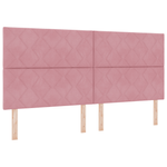 Casa si Gradina - Mobilier - Paturi si accesorii - Paturi - Cadru de pat, roz, 200x200 cm, catifea - Infinity.ro