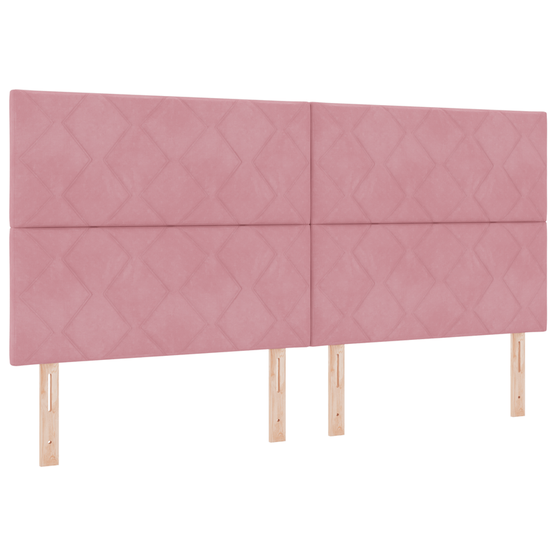 Casa si Gradina - Mobilier - Paturi si accesorii - Paturi - Cadru de pat, roz, 200x200 cm, catifea - Infinity.ro