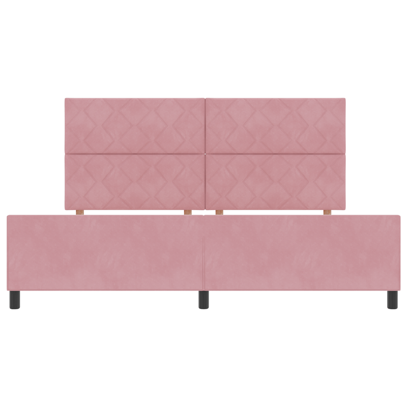 Casa si Gradina - Mobilier - Paturi si accesorii - Paturi - Cadru de pat, roz, 200x200 cm, catifea - Infinity.ro