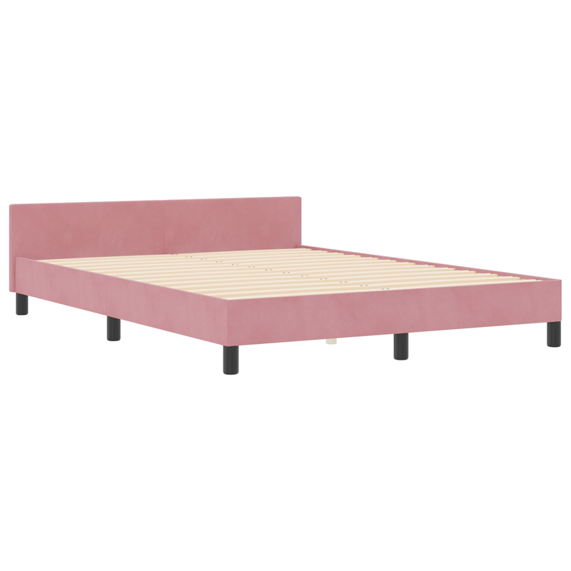 Casa si Gradina - Mobilier - Paturi si accesorii - Paturi - Cadru de pat, roz, 180x200 cm, catifea - Infinity.ro