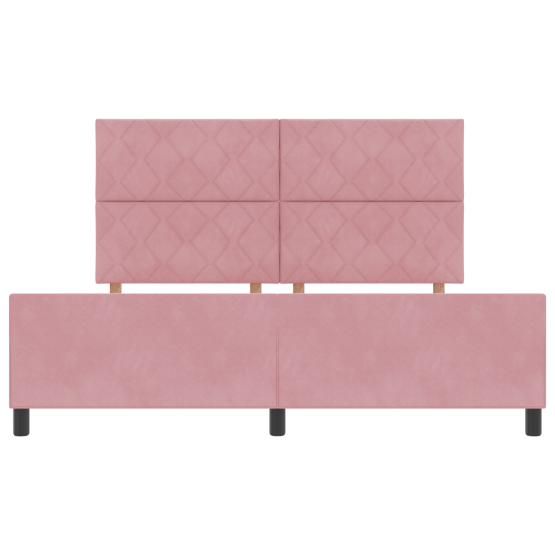 Casa si Gradina - Mobilier - Paturi si accesorii - Paturi - Cadru de pat, roz, 180x200 cm, catifea - Infinity.ro