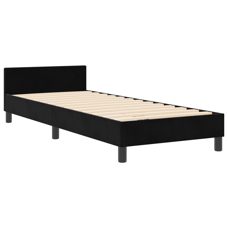 Casa si Gradina - Mobilier - Paturi si accesorii - Paturi - Cadru de pat, negru, 80x200 cm, catifea - Infinity.ro