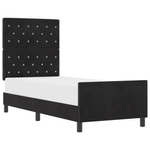 Casa si Gradina - Mobilier - Paturi si accesorii - Paturi - Cadru de pat, negru, 80x200 cm, catifea - Infinity.ro