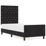 Casa si Gradina - Mobilier - Paturi si accesorii - Paturi - Cadru de pat, negru, 80x200 cm, catifea - Infinity.ro