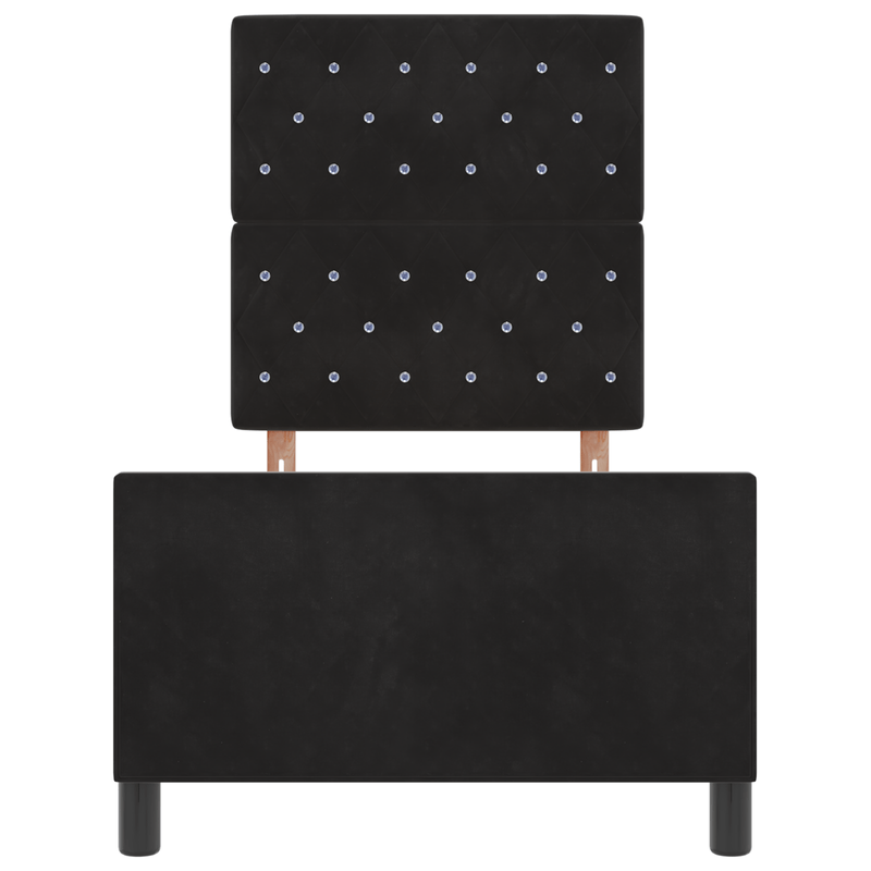 Casa si Gradina - Mobilier - Paturi si accesorii - Paturi - Cadru de pat, negru, 80x200 cm, catifea - Infinity.ro