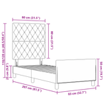 Casa si Gradina - Mobilier - Paturi si accesorii - Paturi - Cadru de pat, negru, 80x200 cm, catifea - Infinity.ro