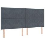 Casa si Gradina - Mobilier - Paturi si accesorii - Paturi - Cadru de pat, gri inchis, 200x200 cm, catifea - Infinity.ro